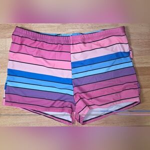 Striped Multicolor Women's Swim Shorts 3X
